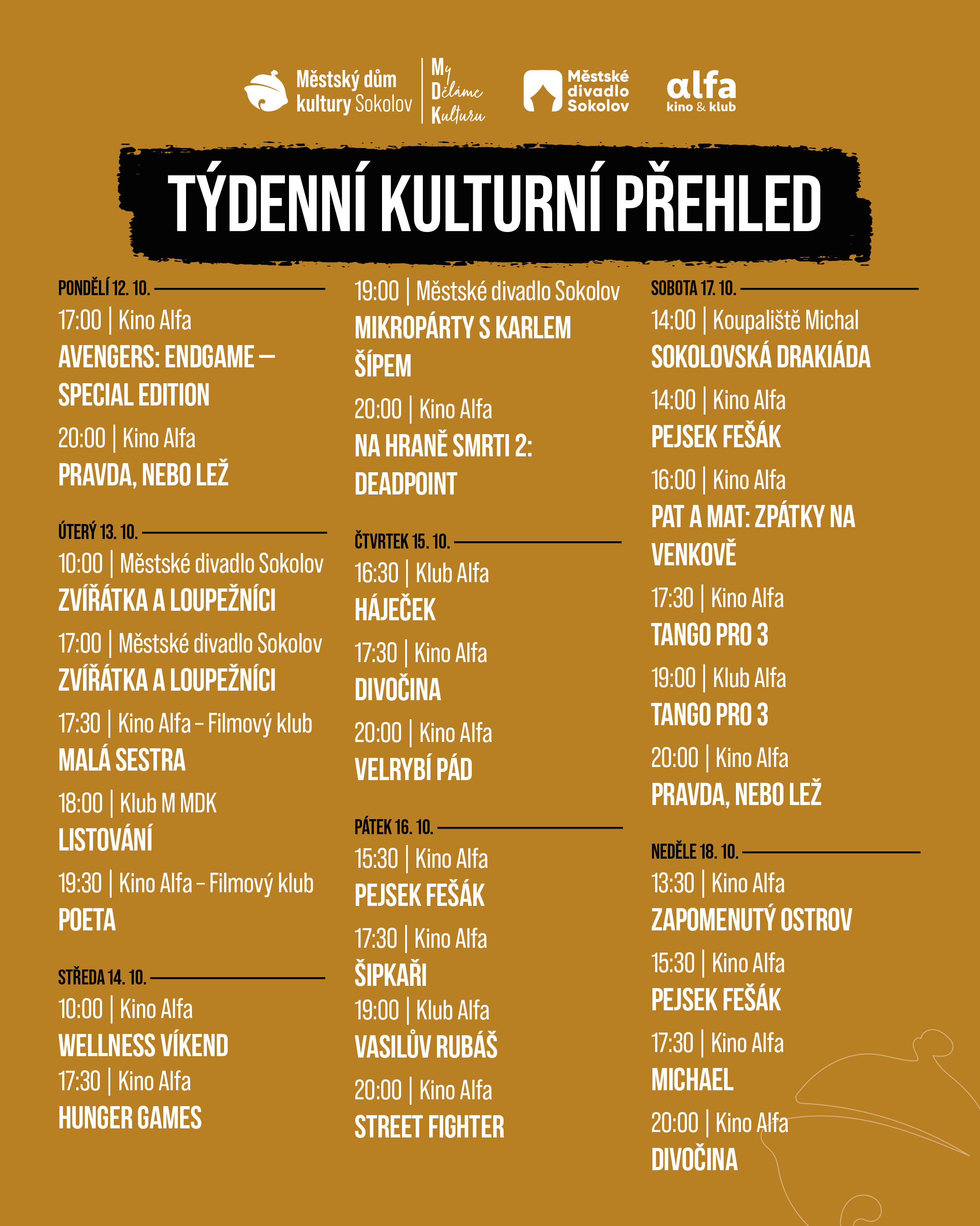týdenní přehled